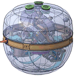 Instrument SEIS pour la mission NETLANDER dans sa sphère - Crédits IPGP